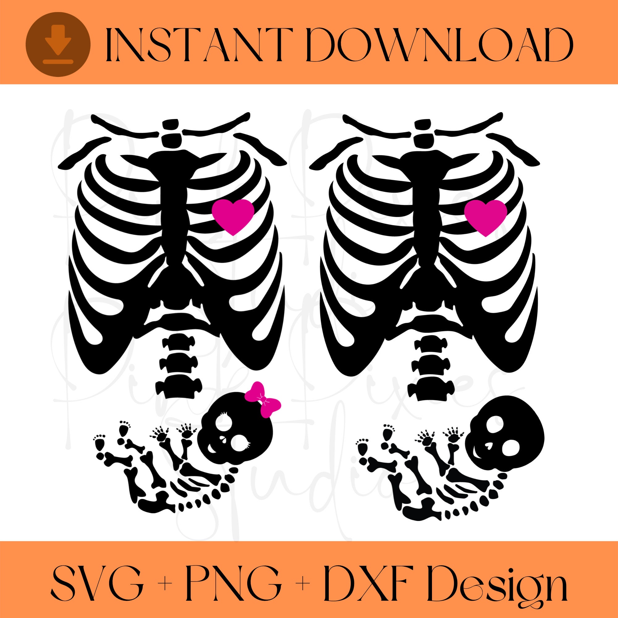 Baby Skeleton Svg, Pregnancy Skeleton Svg, Halloween Skeleton Svg, Mom