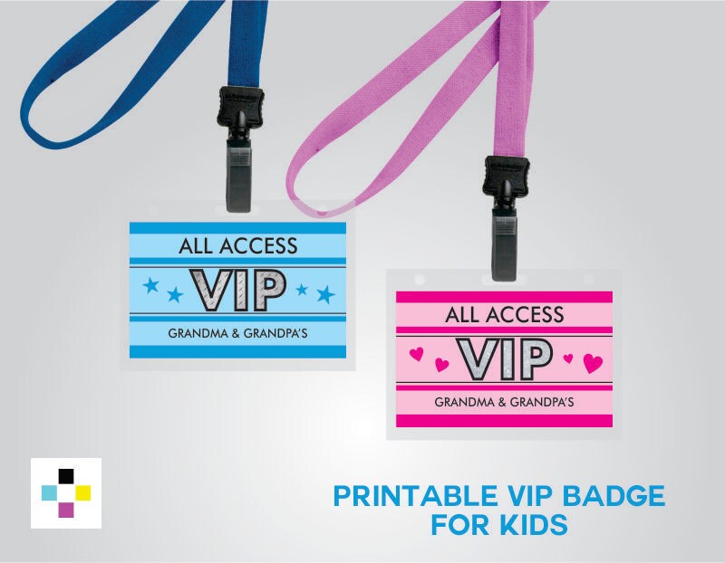 Printable VIP Badge for Kids Etsy