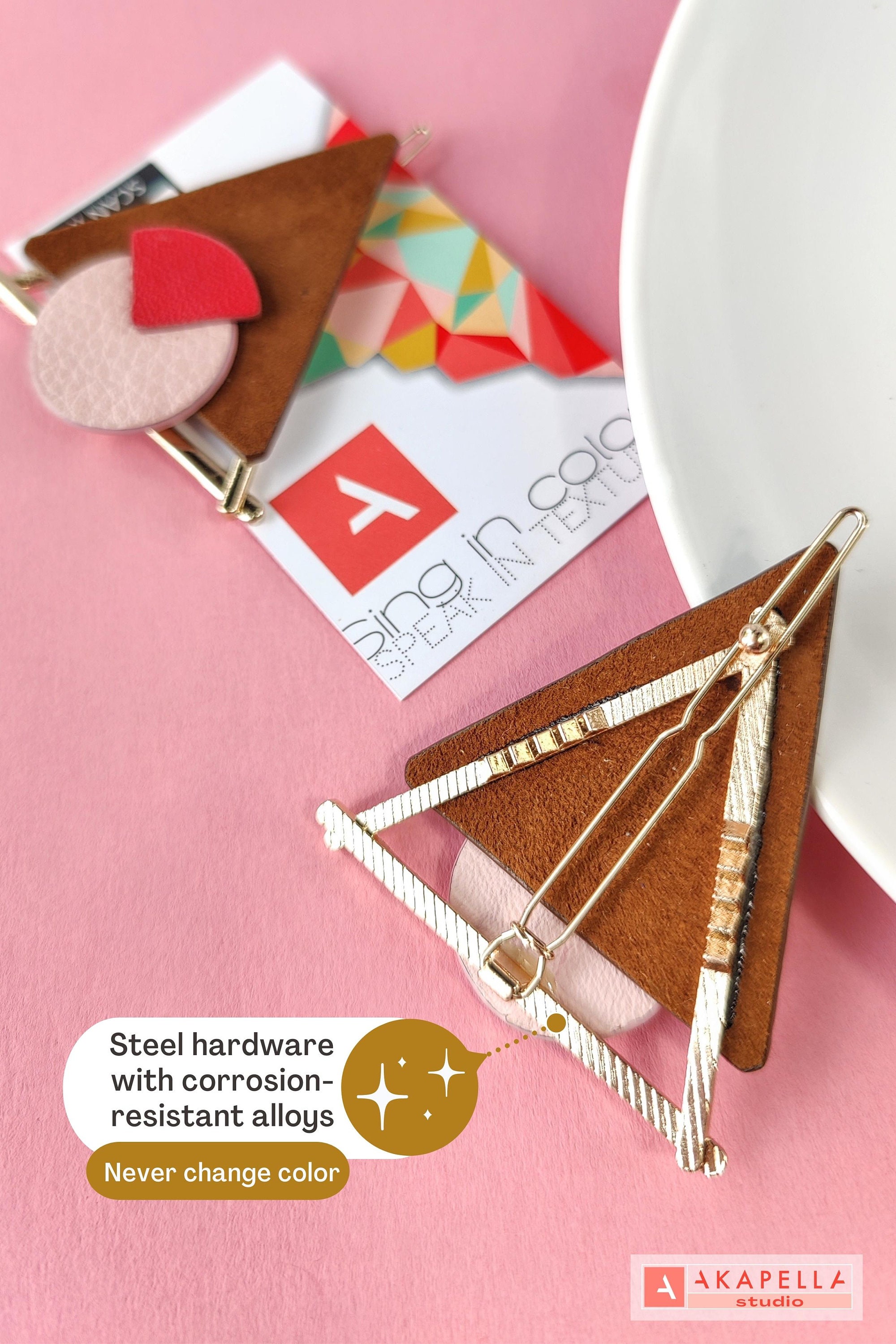 Moda Vintage Acetato Geometrico Fermaglio Per Capelli Forcina - Foto 12