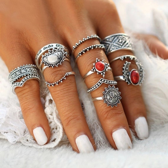 Vintage bohemian rings deals