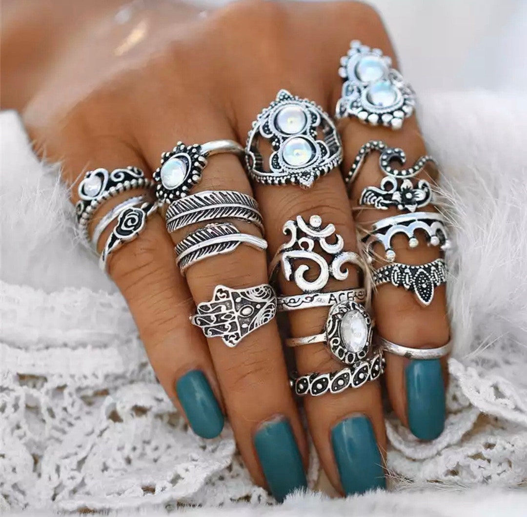 Bohemian ring set deals