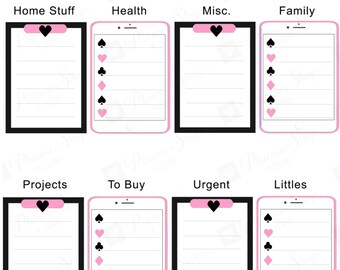 TO DO CLIPBOARD Planner Sticker | Happy Planner Row Template | Planner Printable | Pink iPad iPhone | Instant Download