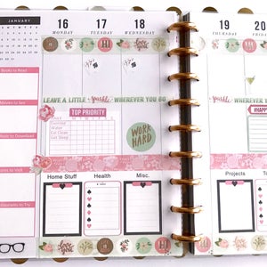 SIDEBAR STICKER | Functional Printable Sticker | Happy Planner - Bold ...
