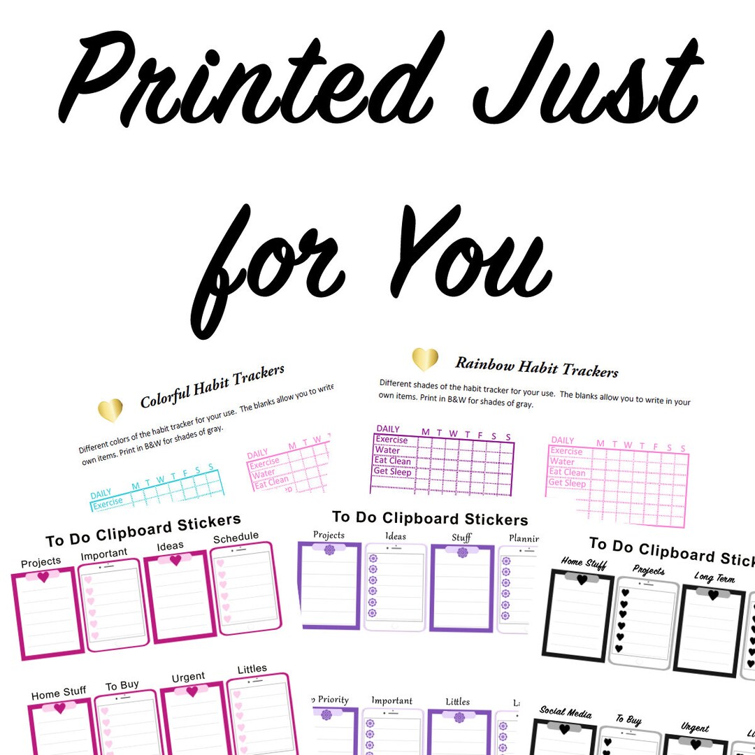 Add On Sticker Preprinted Printable Add-on | Stickers | Planner Printable | Happy ...