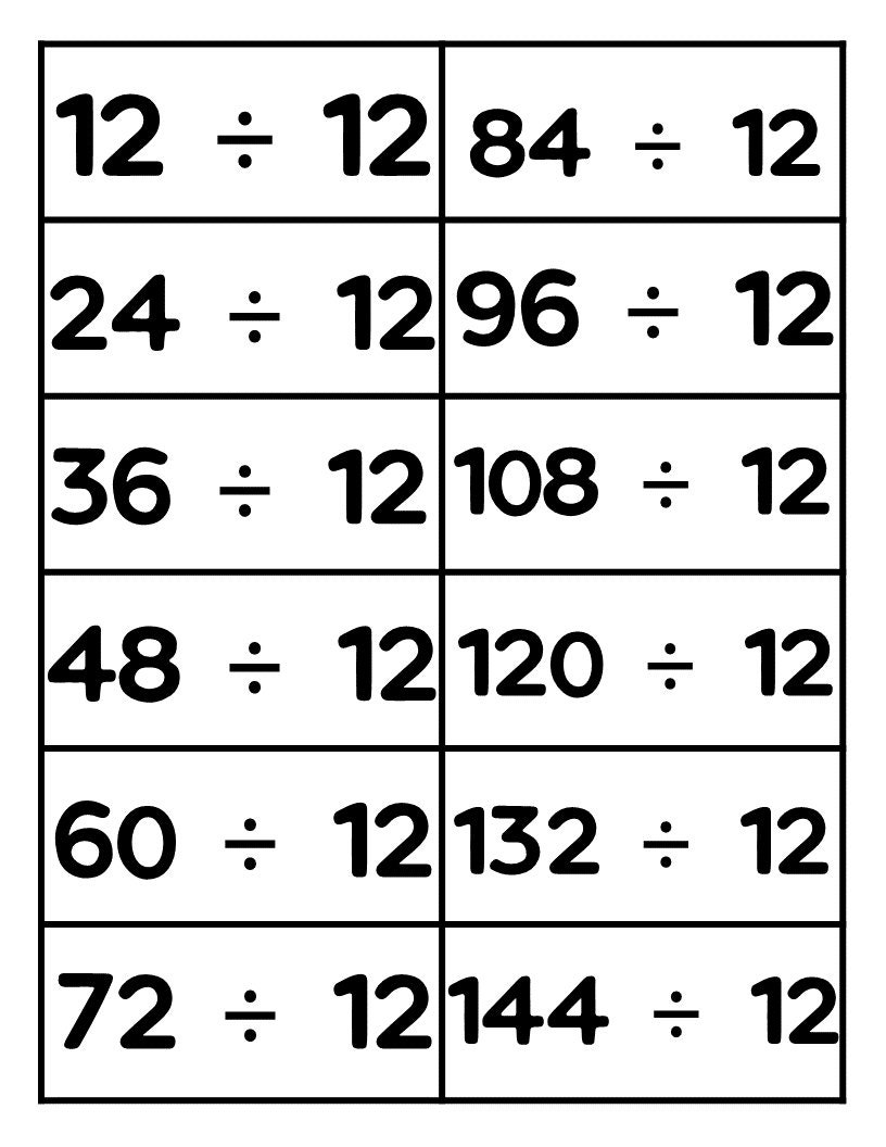 division-flash-cards-printable