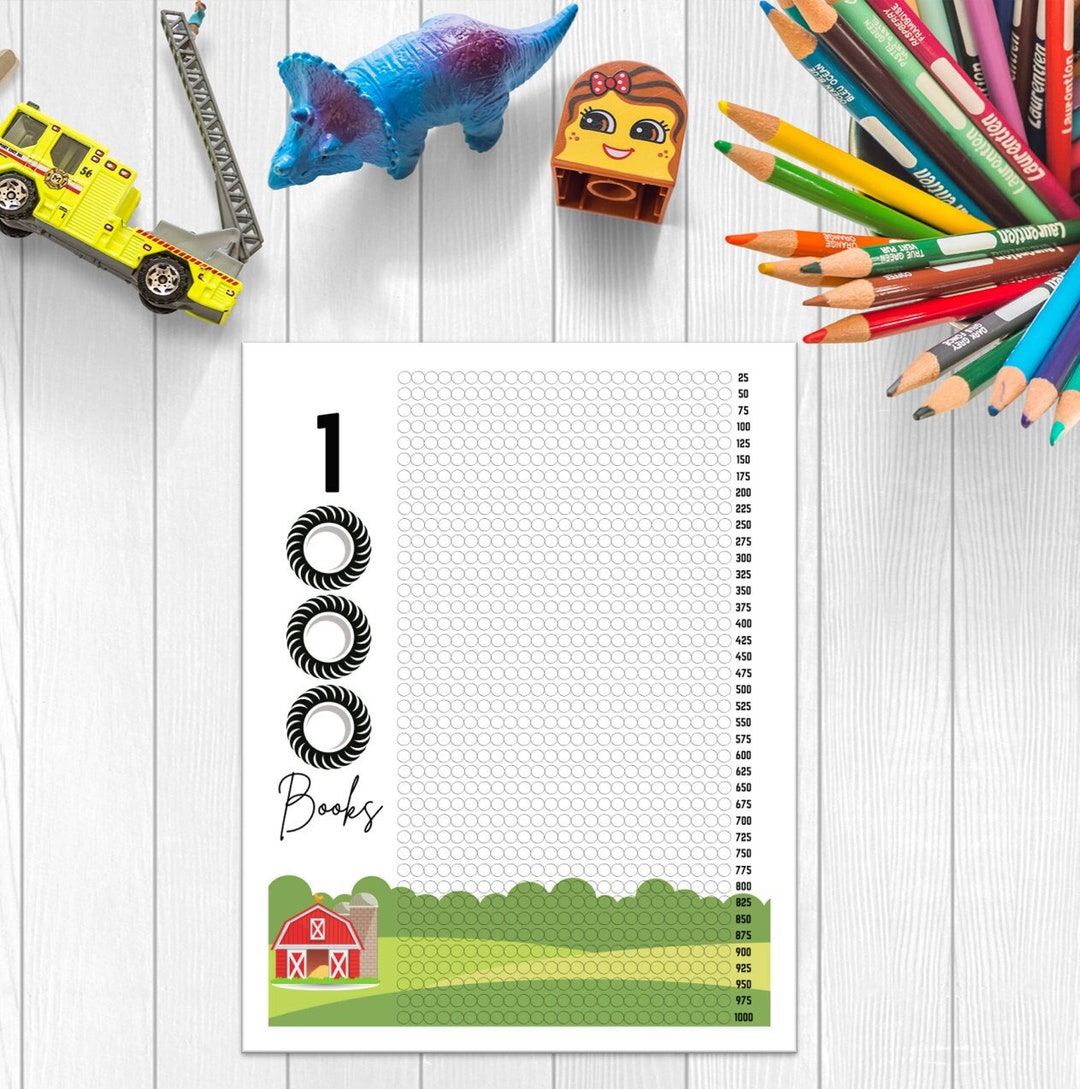 1000 Book Reading Tracker for Kids - Before Kindergarten - Preschool ...