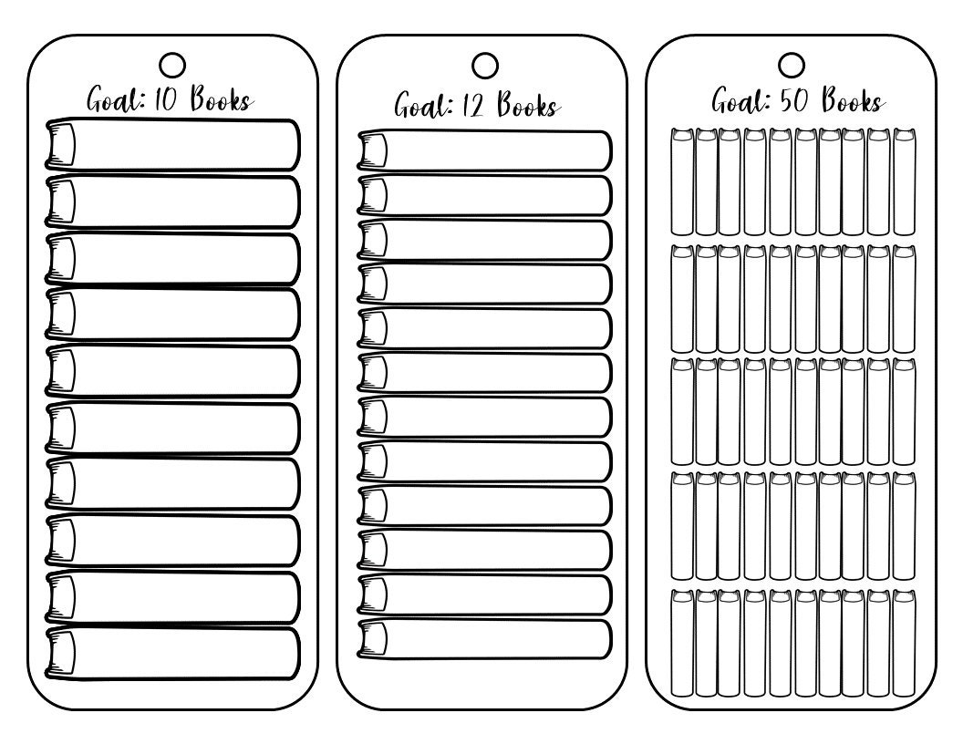 12 Printable Reading Tracker Bookmarks Reading Goal Tracker Etsy