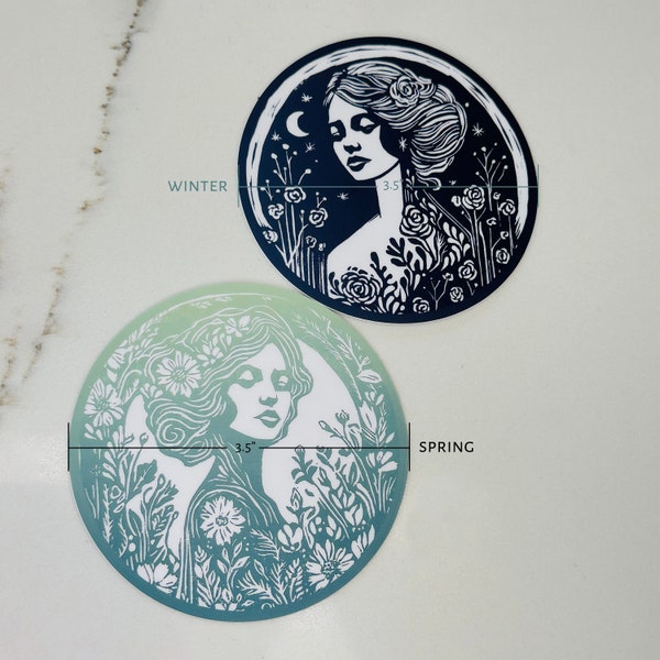 Garden Goddess Stickers - 3.5" Vinyl Sticker Decal - Gaia Earth Goddess - Sold Individually