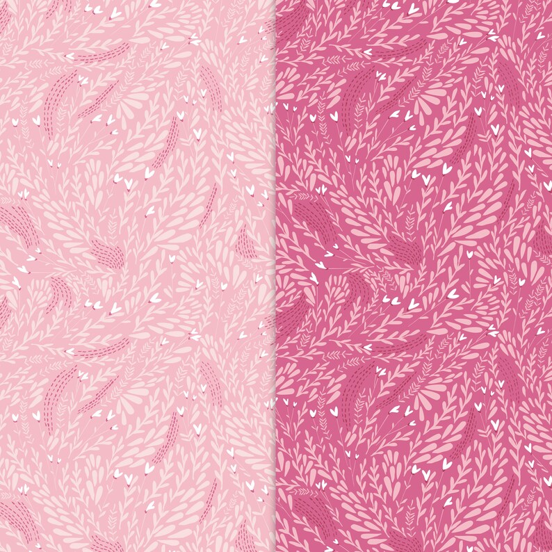 Pink Paper Patterns Pink Watercolor Digital Paper Set: Fuschia Scrapbook Paper (12x12 Jpgs ...