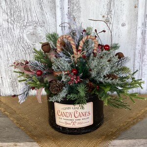 Nostalgic Candy Cane Christmas Arrangement