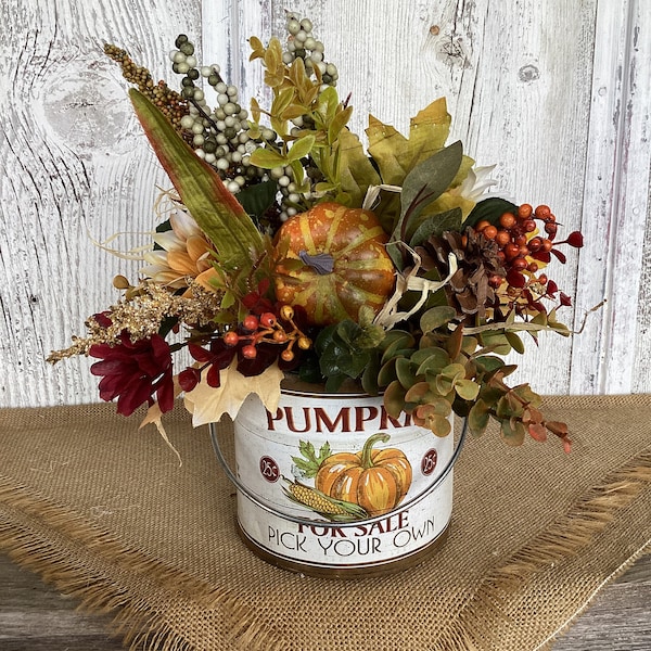 Pumpkins For Sale Fall Pumpkin Arrangement~Autumn Table Decor~Harvest Pumpkin and Gourd Centerpiece~Thanksgiving Decor