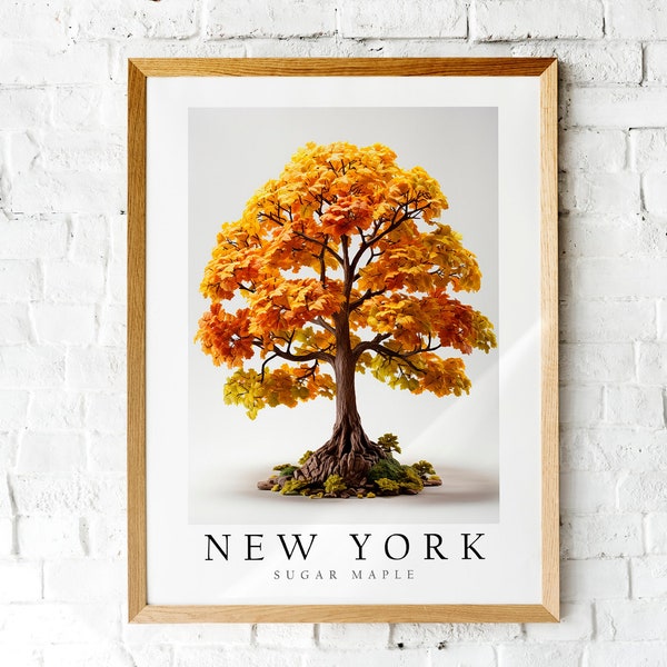Sugar Maple, The State Tree of New York , Poster Print, Wall Décor