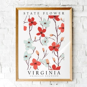 American Dogwood, The State Flower of Virginia, Poster Print, Wall Décor