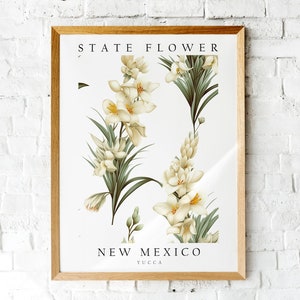 Yucca, New Mexico State Flower, Poster Print, Wall Décor