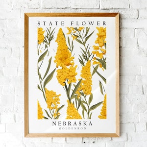 Goldenrod, Nebraska State Flower, Poster Print, Wall Décor