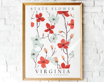 American Dogwood, The State Flower of Virginia, Poster Print, Wall Décor