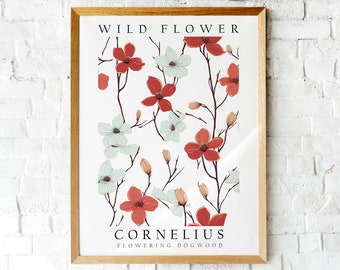 Flowering Dogwood, The Wild Flower of Cornelius, Poster Print, Wall Décor