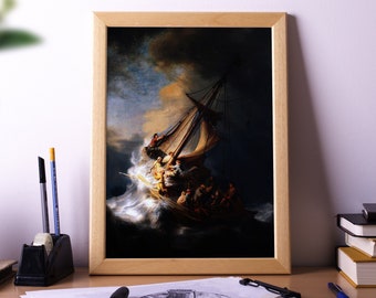 Christ in the Storm on the Lake of Galilee Gallery Wall Art