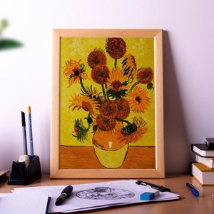 Sunflowers, Poster Print Painting, Wall Art Décor