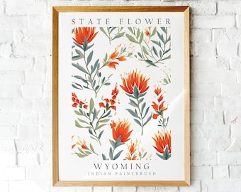 Indian Paintbrush, Wyoming State Flower, Poster Print, Wall Décor