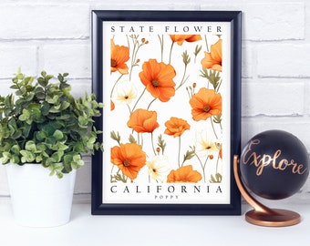 Poppy, California State Flower, Poster Print, Wall Décor