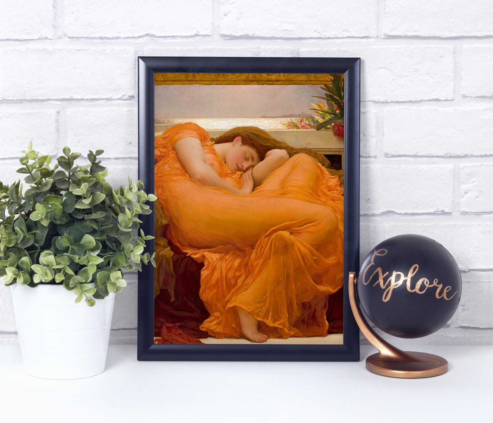 Flaming June Poster Print Painting by Frederic Leighton Wall Etsy