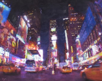 New York City NYC Times Square Painting Poster Print