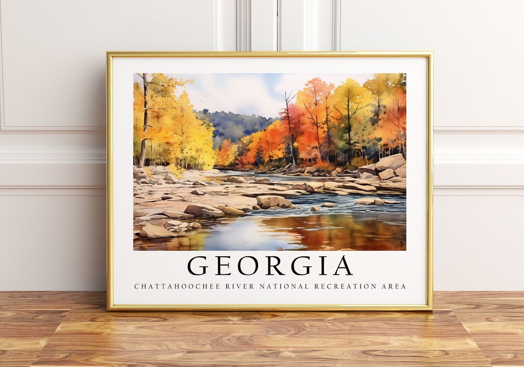 Georgia Rivers Posters Chattahoochee River National Recreation Area, Georgia, Poster Print ...