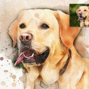 Custom Pet Portrait from Photo, Dog Painting, Custom Watercolor, Pet Portrait, Watercolour Painting, Custom Art