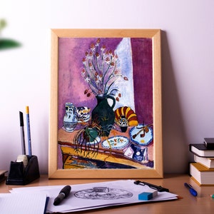 Still Life with Asphodels, Poster Print Painting, Wall Art Décor