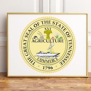 Tennessee State Seal, Poster Print, Wall Décor