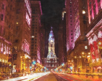Philadelphia City Hall Painting Poster Print