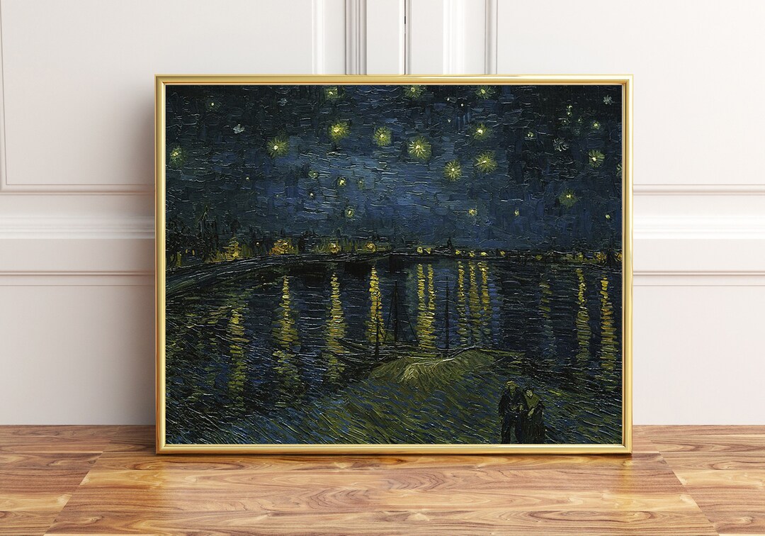 Starry Night Over the Rhône, Poster Print Painting, Wall Art Décor - Etsy