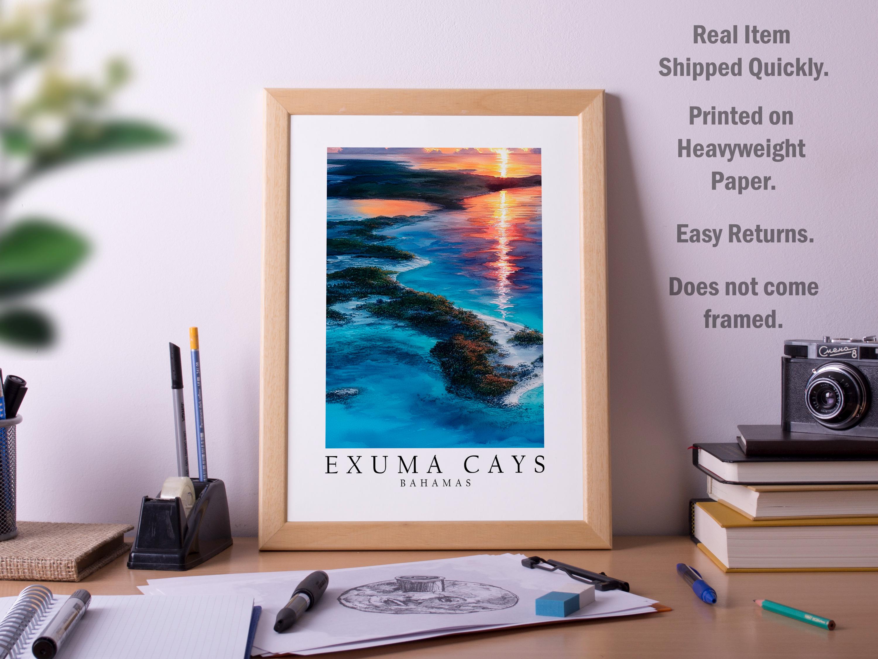 Exuma Poster Exuma Cays, Bahamas, Travel Poster, Art Print, Wall Décor - Etsy