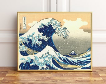 The Great Wave off Kanagawa, The Woodblock Poster Print Painting, Wall Art Décor