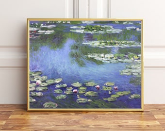 Water Lillies, Poster Print Painting, Wall Art Décor