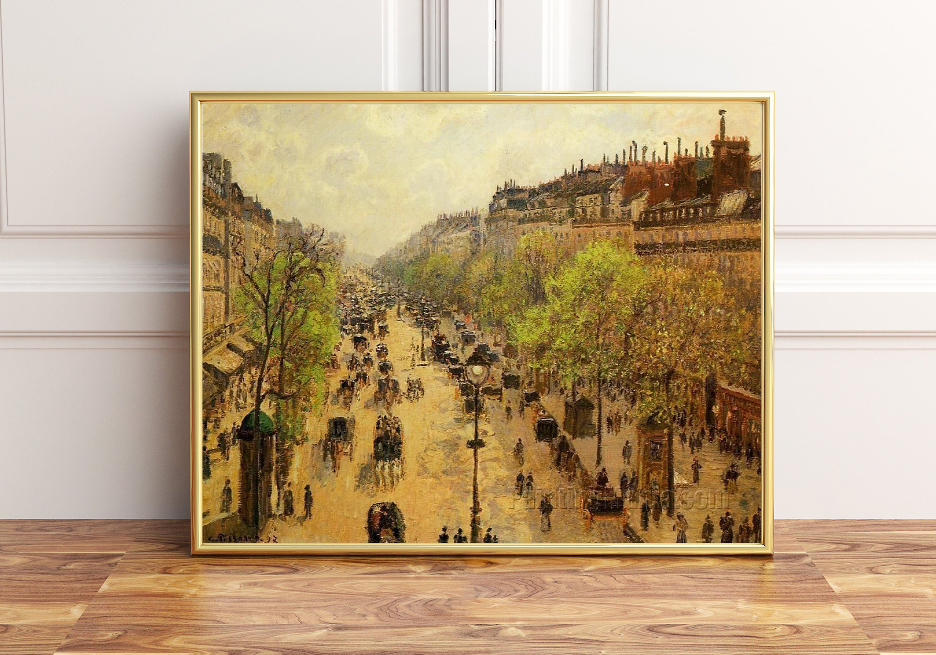 The Boulevard Montmartre at Night Poster Print Painting by Etsy