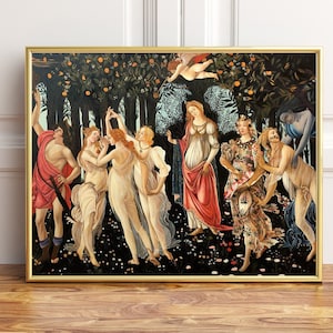 Primavera The Allegory of Spring, Poster Print Painting, Wall Art Décor