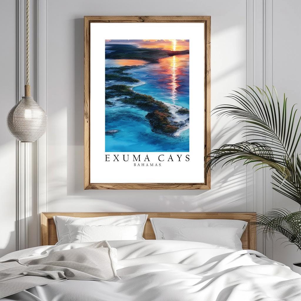 Exuma Poster Exuma Cays, Bahamas, Travel Poster, Art Print, Wall Décor - Etsy