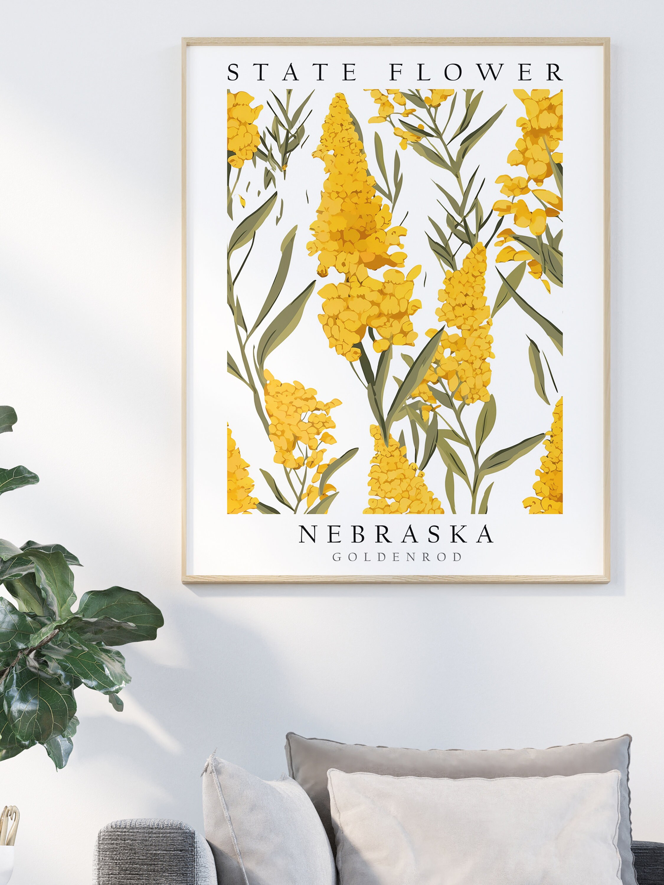 Goldenrod, Nebraska State Flower, Poster Print, Wall Décor - Etsy