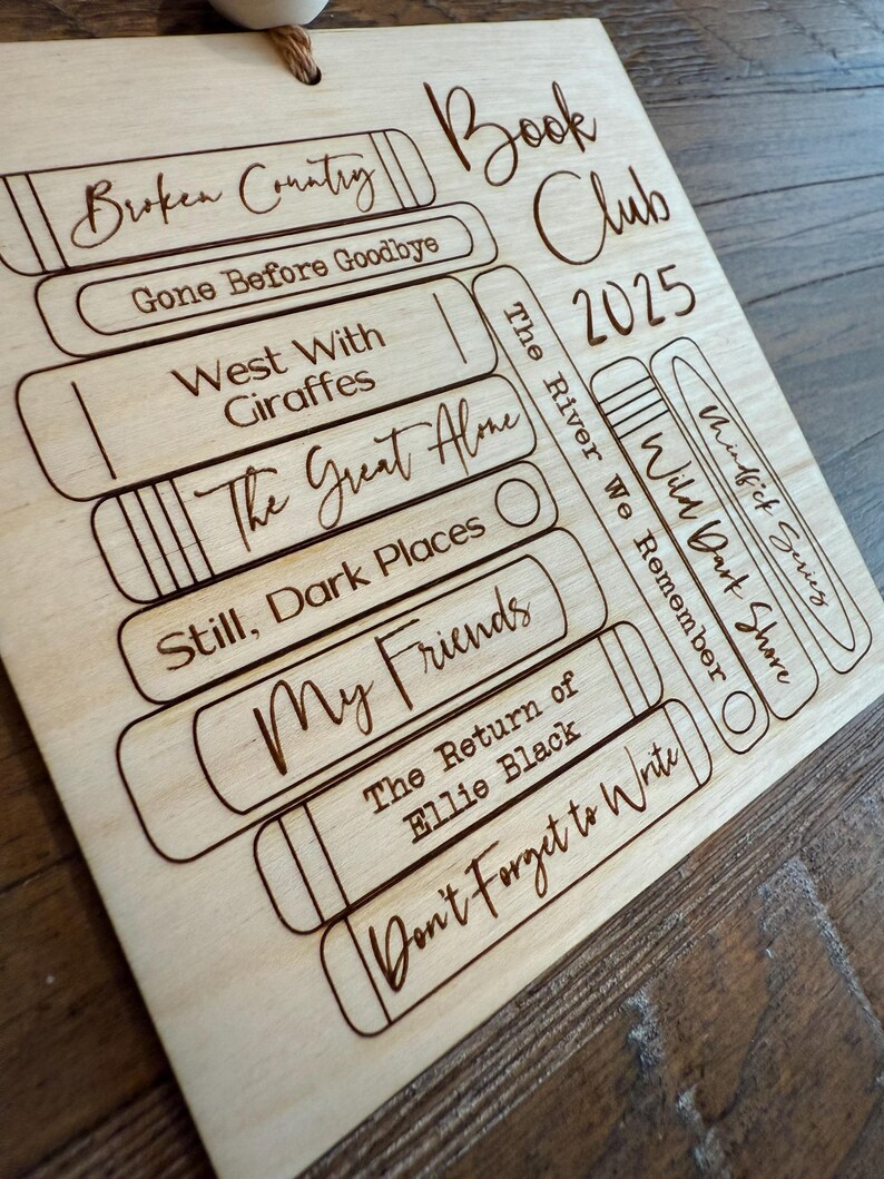 Personalized Book Club Ornament | Books Read | Best Books - Etsy