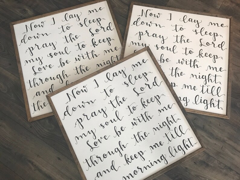 Bedtime Prayer Nursery Decor Framed Sign Etsy