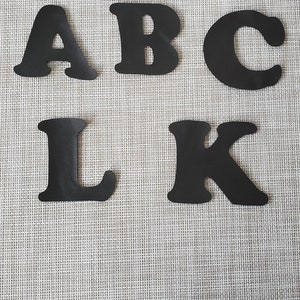 Alphabet letter, Faux Leather shapes letters, leather letters for crafts, sew in leather letters, letters, leather crafting letters