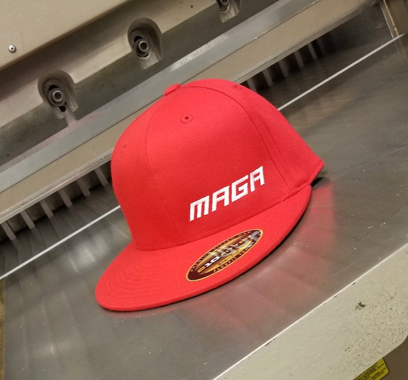MAGA Hat Red FlexFit Flatbill  If you're going to wear a image 0