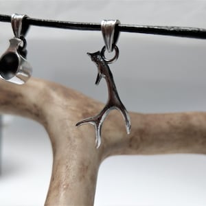 Silber Geweih Anhänger, Geweih Anhänger, Silber Geweih, Bushcraft, Wilderness Palette, Bogenschießen Schmuck, Bogenschießen Schmuck