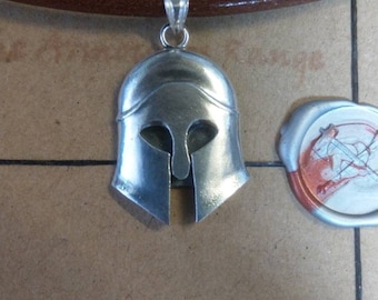 Spartan helmet pendant in solid silver. Corinthian helm,Spartan helmet pendant. Hoplite helm. Archery Jewelry, Archery Jewellery