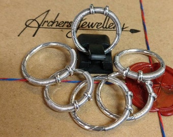 Nocking point silver ring, string ring, silver string, silver archery ring