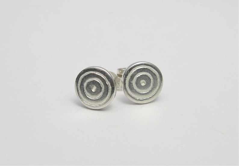 Target Stud Earrings Target Earrings Silver Target Earrings Etsy UK