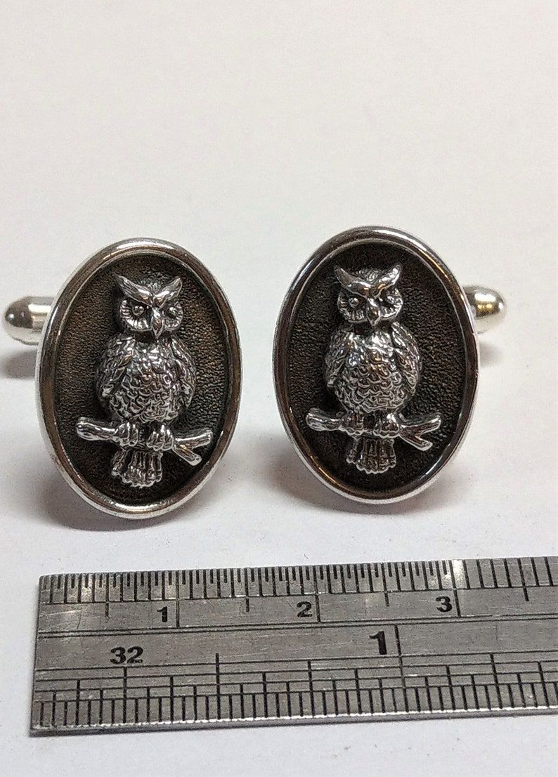 Woodland Athena/'s owl cufflinks Owls Archery Jewelry Owl Cufflinks Nature Wilderness