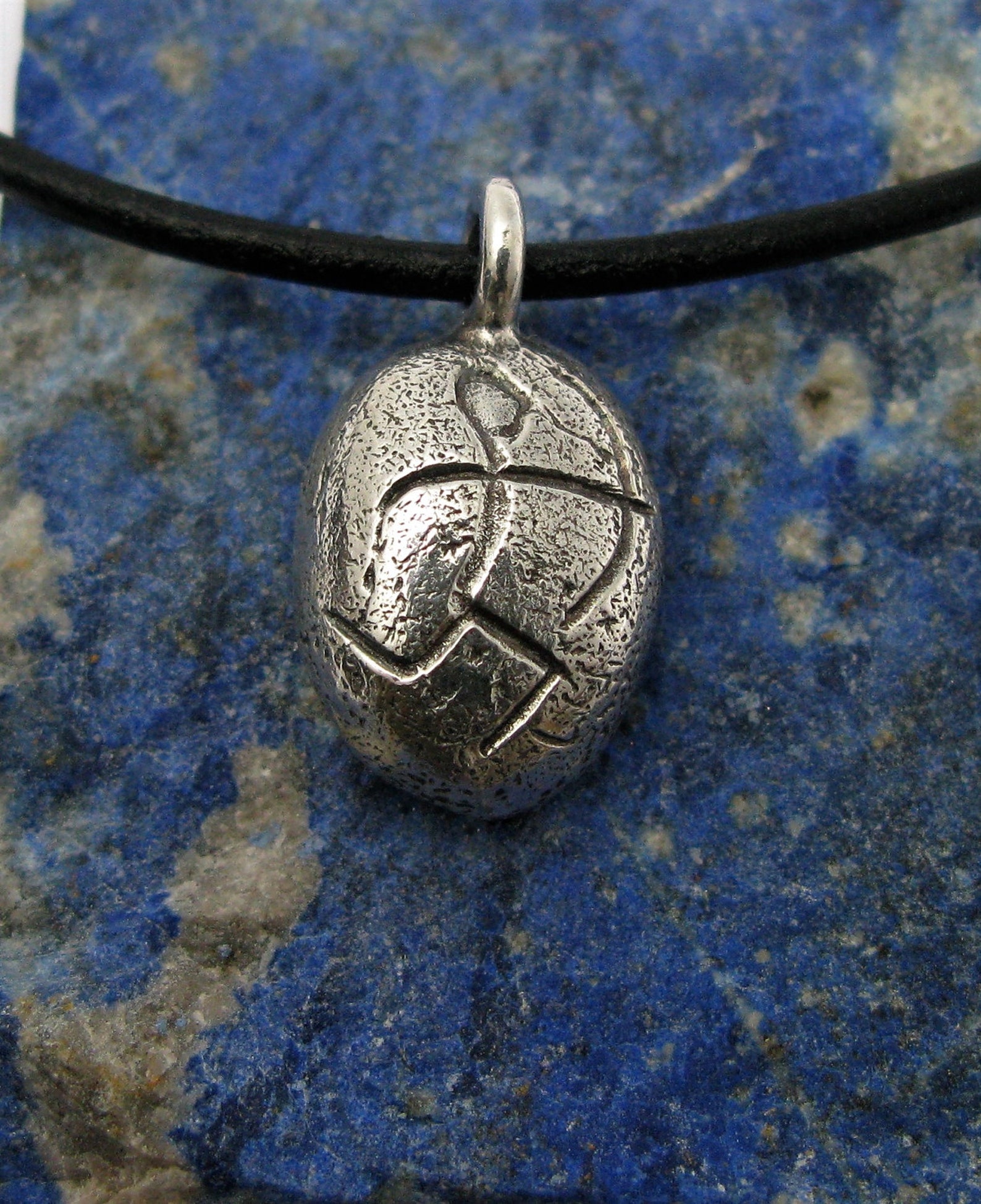 Primitive Archer Pendant in Silver Cave Painting Pendant Etsy UK